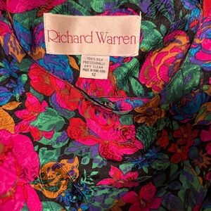 Vintage Richard Warren Floral Silk Blouse